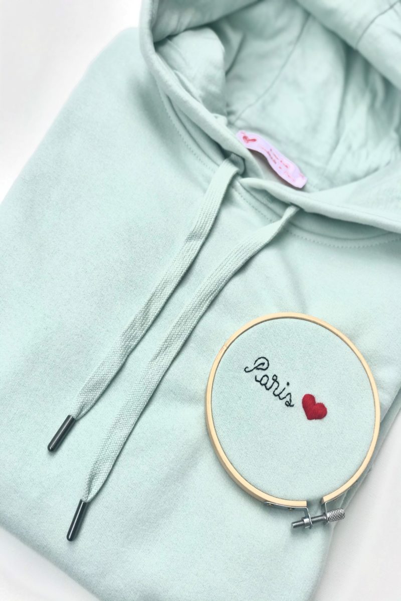 Aqua Green PARIS Hoodie