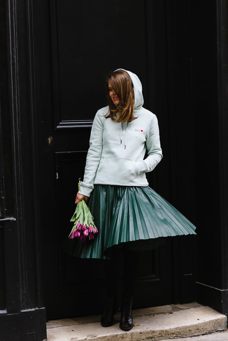 Aqua Green PARIS Hoodie