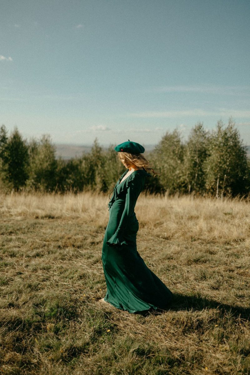 Green Red Heart French Style Beret