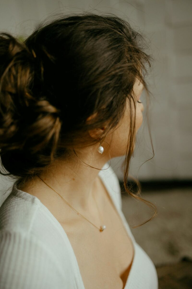 Heart Natural Pearl Earrings