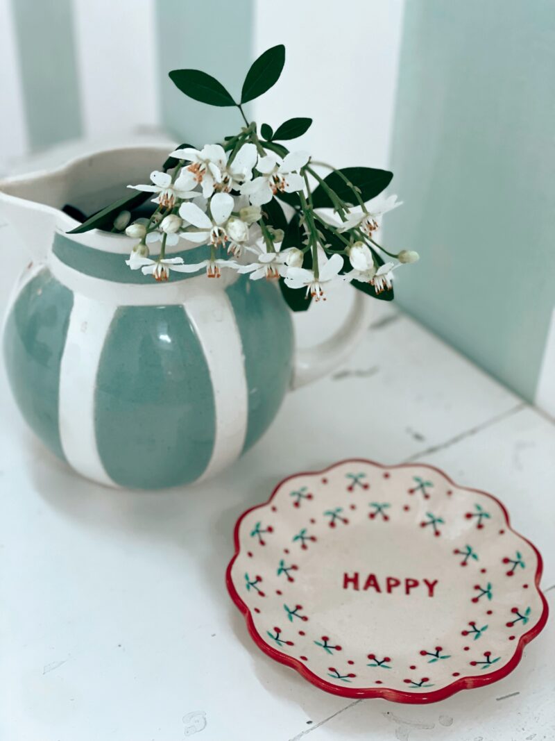 Handpainted Cherry Dessert Plate